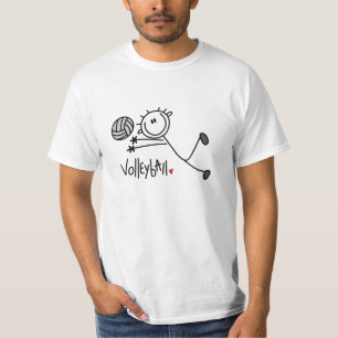 Camiseta Figura masculina básica voleibol del palillo