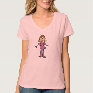 Camiseta Figura media enfermera de sexo femenino del
