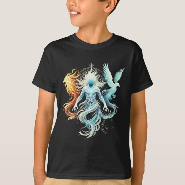 Camiseta Figura mística con Pegatina de formularios dobles (Anverso)