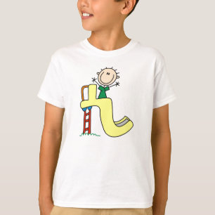 Camiseta Figura muchacho del palillo en diapositiva