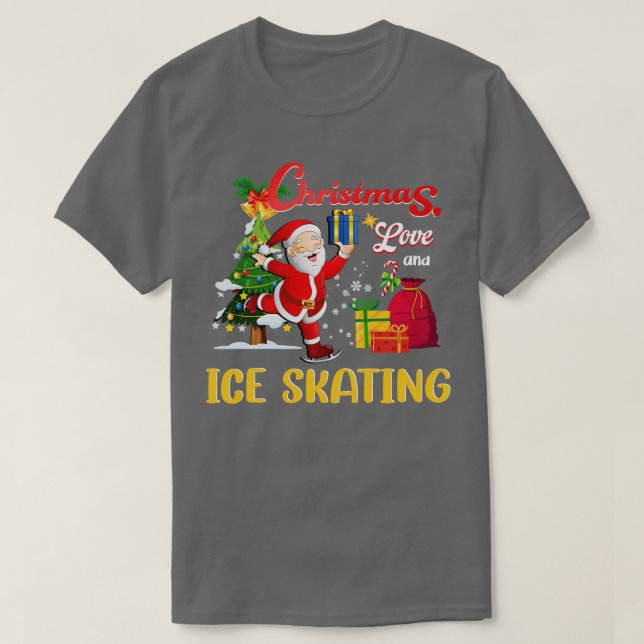 Camiseta Figura Navidades de Santa Cláusula de patinaje sob (Diseño del anverso)