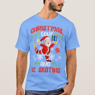 Camiseta Figura Navidades de Santa Cláusula de patinaje sob