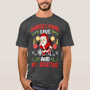 Camiseta Figura Navidades de Santa Cláusula de patinaje sob