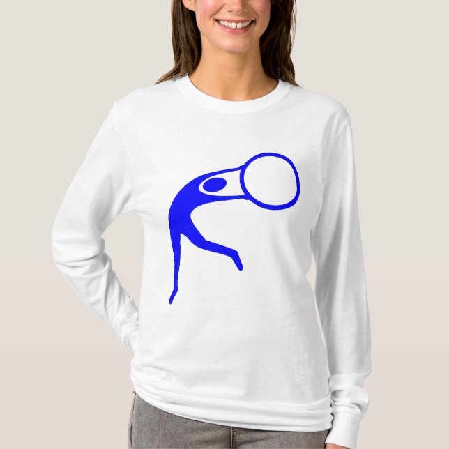 Camiseta Figura Rítmica Gimnástica - Azul (Anverso)