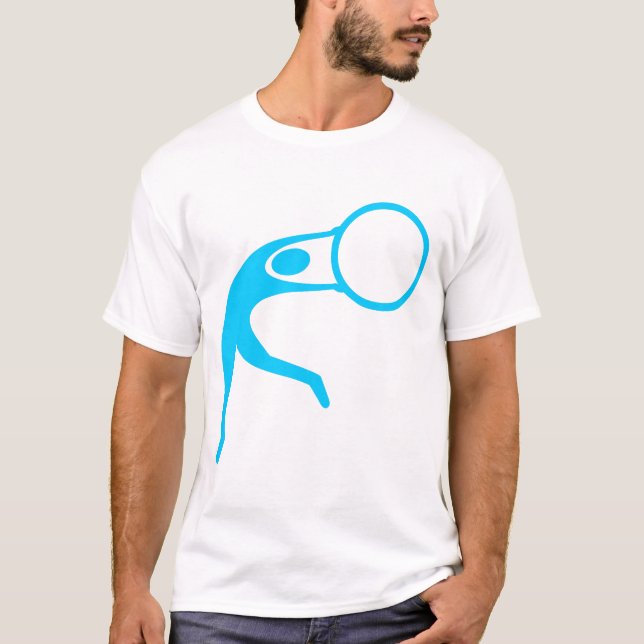 Camiseta Figura Rítmica Gimnástica - Azul cielo (Anverso)