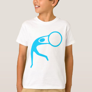 Camiseta Figura Rítmica Gimnástica - Azul cielo