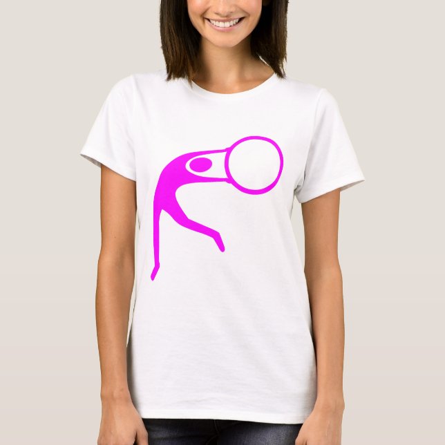 Camiseta Figura Rítmica Gimnástica - Magenta (Anverso)