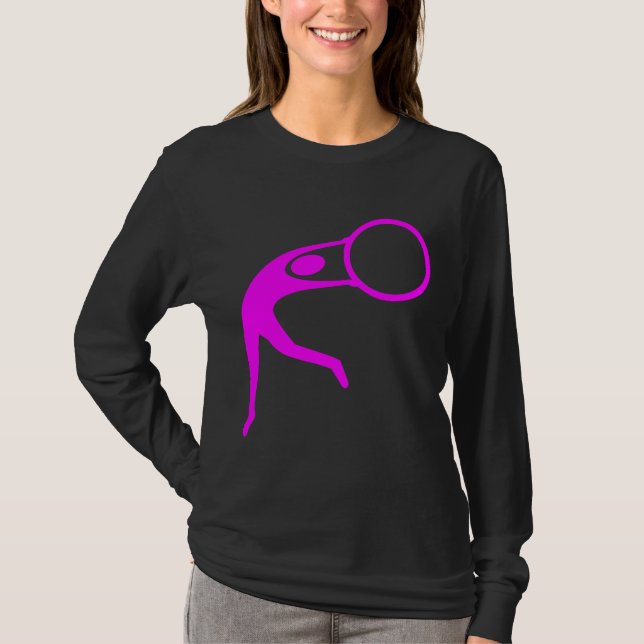 Camiseta Figura Rítmica Gimnástica - Magenta (Anverso)