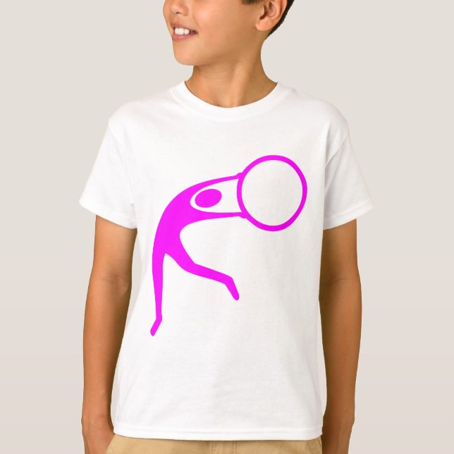 Camiseta Figura Rítmica Gimnástica - Magenta (Anverso)