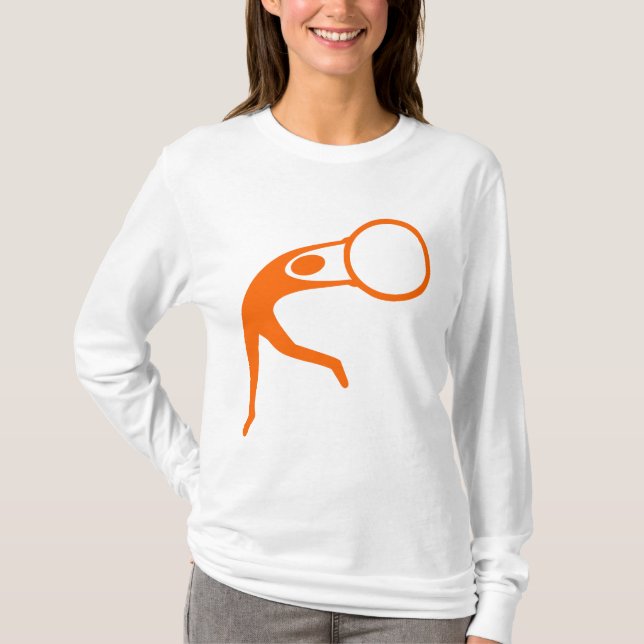 Camiseta Figura rítmica gimnástica - Naranja (Anverso)