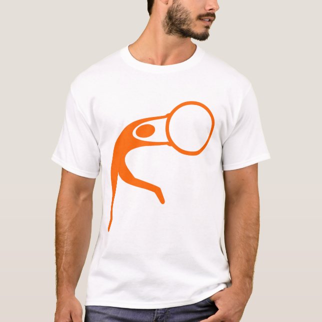 Camiseta Figura rítmica gimnástica - Naranja (Anverso)