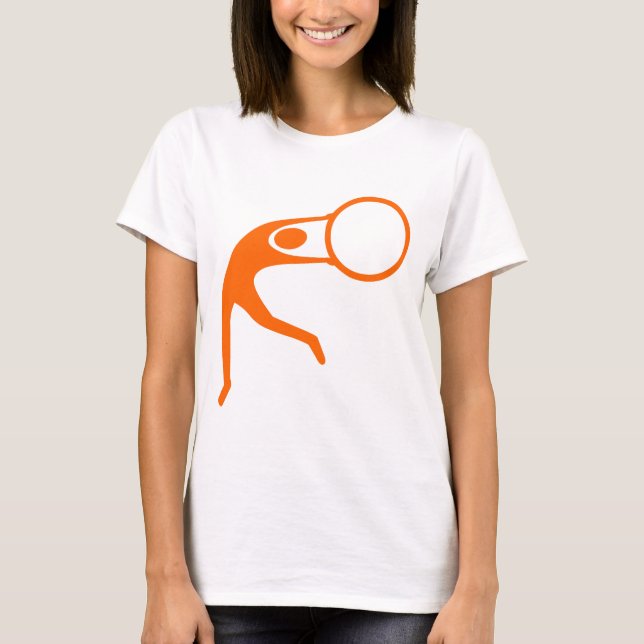 Camiseta Figura rítmica gimnástica - Naranja (Anverso)