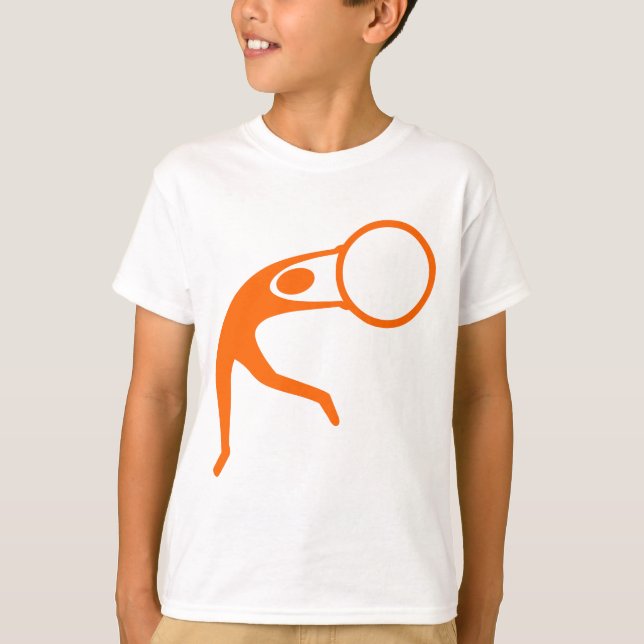 Camiseta Figura rítmica gimnástica - Naranja (Anverso)