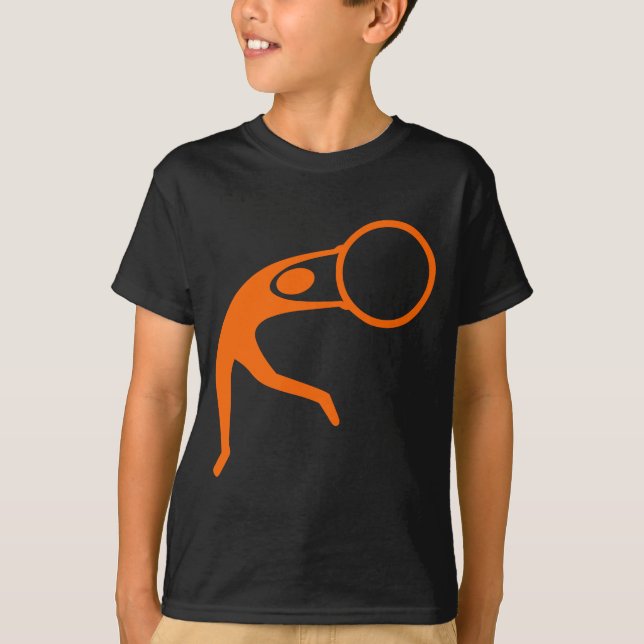 Camiseta Figura rítmica gimnástica - Naranja (Anverso)