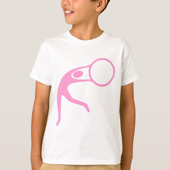 Camiseta Figura Rítmica Gimnástica - Rosa (Anverso)