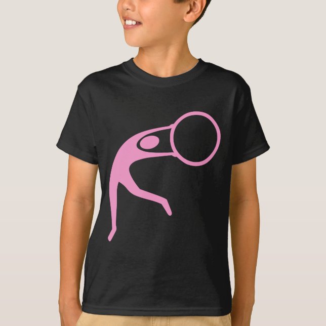 Camiseta Figura Rítmica Gimnástica - Rosa (Anverso)