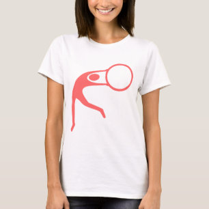 Camiseta Figura Rítmica Gimnástica - Rosa tropical