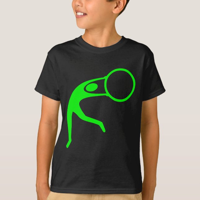 Camiseta Figura Rítmica Gimnástica - Verde (Anverso)