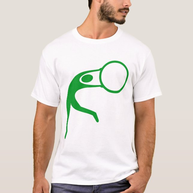 Camiseta Figura Rítmica Gimnástica - Verde de hierba (Anverso)