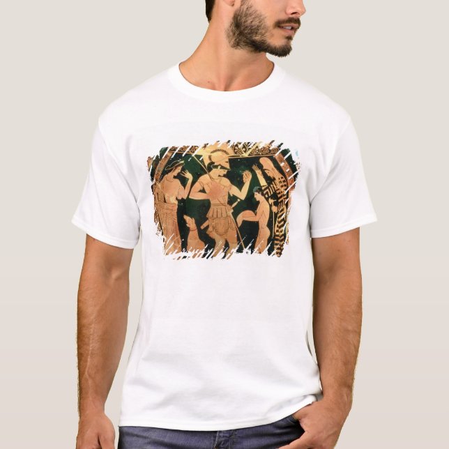 Camiseta Figura roja florero del ático que representa a un (Anverso)