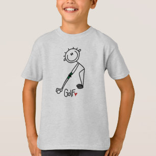 Camiseta Figura simple golfista del palillo
