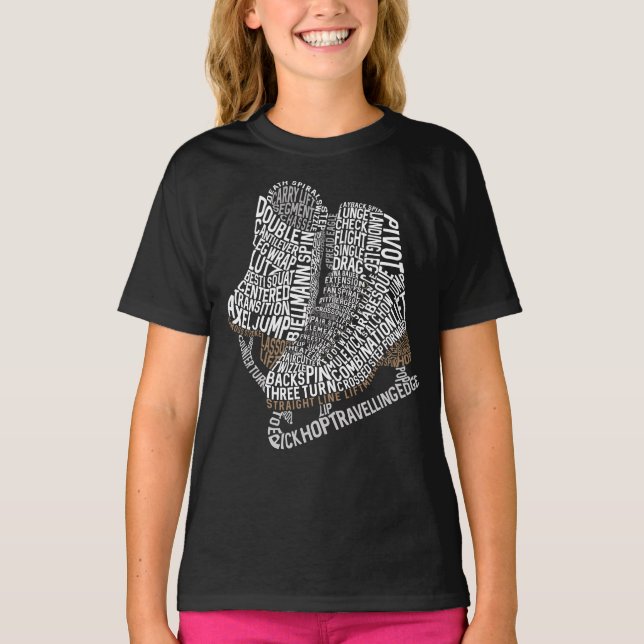 Camiseta Figura Skate Word Art Hice Dance (Anverso)