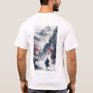 Camiseta Figura T-Shirt con estilo de pintura de tinta chin
