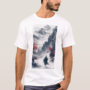 Camiseta Figura T-Shirt con estilo de pintura de tinta chin