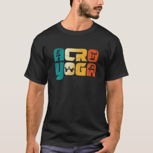 Camiseta Figuras de Acroyoga Socio Yoga Namaste Yogi Retro