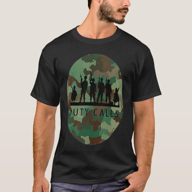 Camiseta Figuras de soldados de camuflaje de Guay (Anverso)