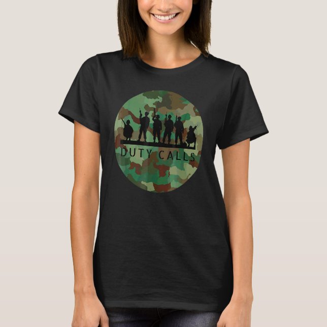 Camiseta Figuras de soldados de camuflaje de Guay (Anverso)