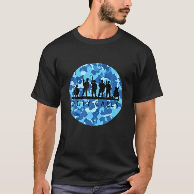 Camiseta Figuras de soldados de camuflaje de Guay (Anverso)
