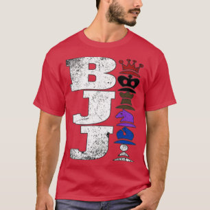 Camiseta Figuras del ajedrez de la brasileña Jiu Jitsu