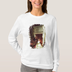 Camiseta Figuras en un interior (aceite en el panel)