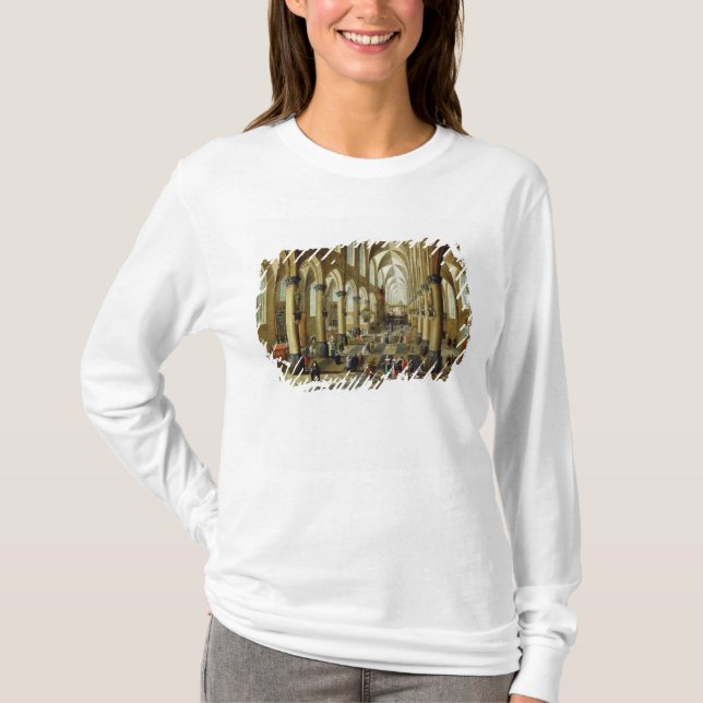 Camiseta Figuras recopiladas en un interior de la iglesia (Anverso)