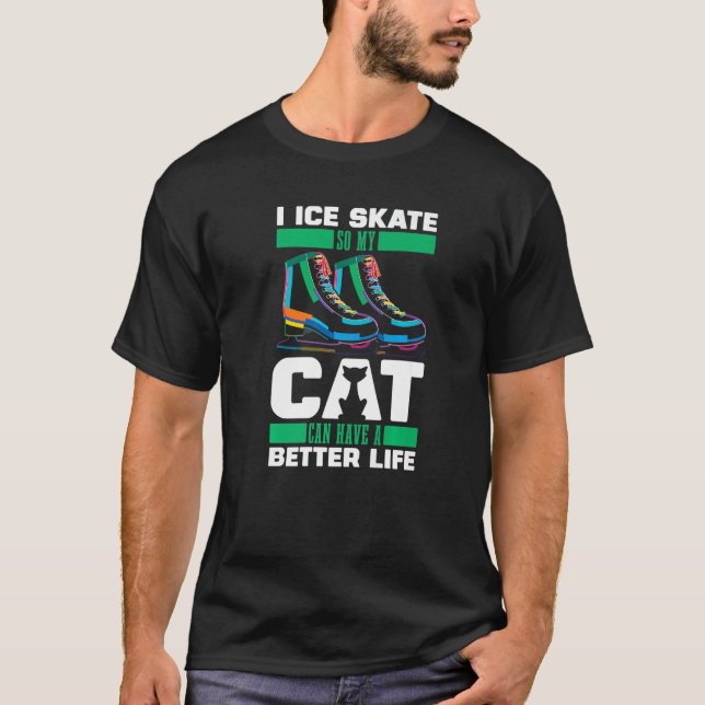 Camiseta Figure Skating Cat  Ice Skating (Anverso)