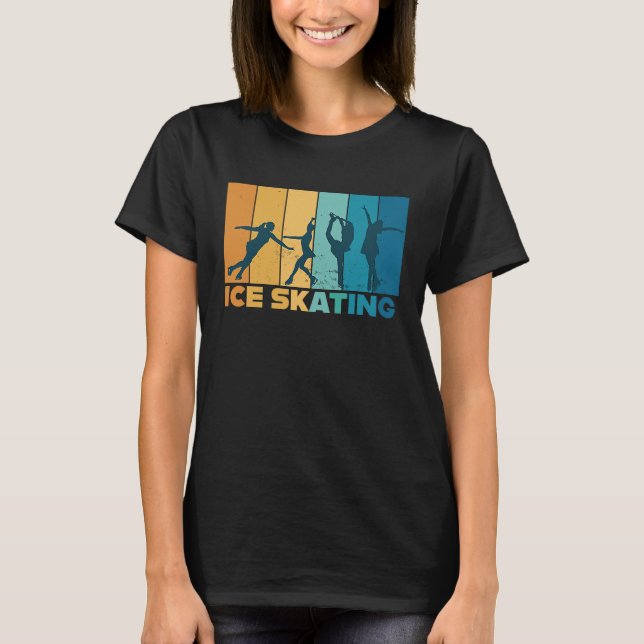Camiseta Figure Skating Ice Skater Vintage Retro (Anverso)