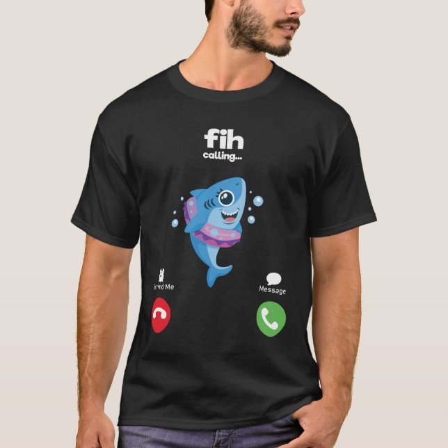 Camiseta Fih Calling Remind me Message Decline Accept Phone (Anverso)