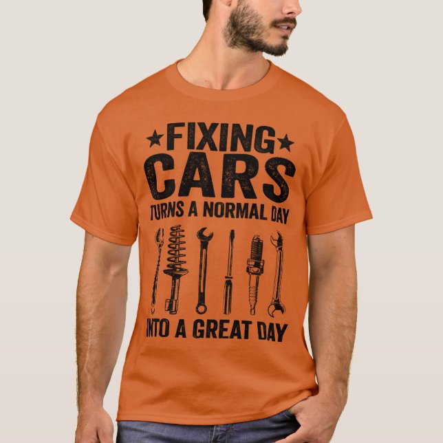 Camiseta Fiing Carsurns A Normal Day Into A Great Day vinta (Anverso)