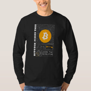 Camiseta Fijación de bitcoin Futurista en los años 90