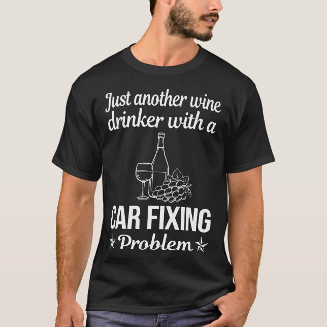 Camiseta Fijación de coches para bebedores de vino (Anverso)