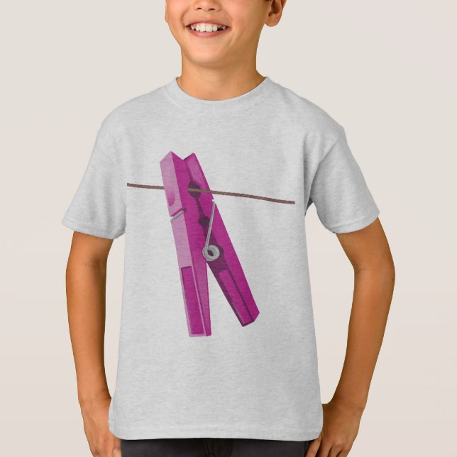 Camiseta Fijación de la línea de lavado de ropa (Anverso)