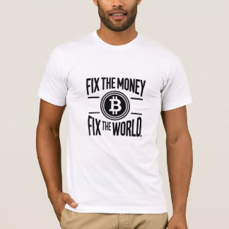 Camiseta Fijar el dinero en la criptografía de Bitcoin del