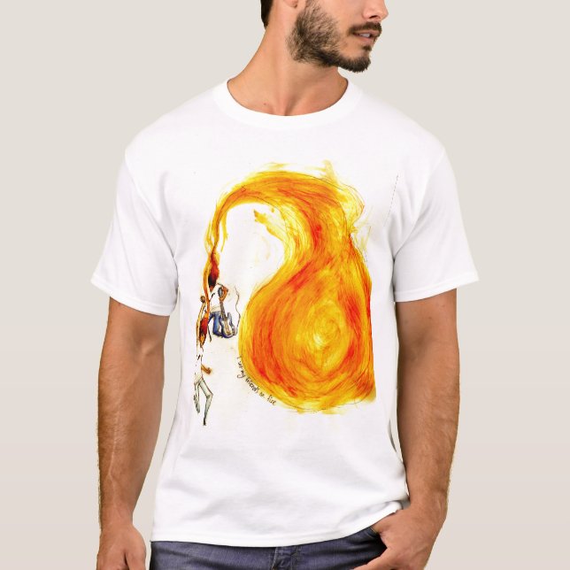 Camiseta fijé a mis amigos en el fuego (Anverso)