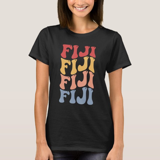 Camiseta Fiji Groovy Retro Fijian (Anverso)