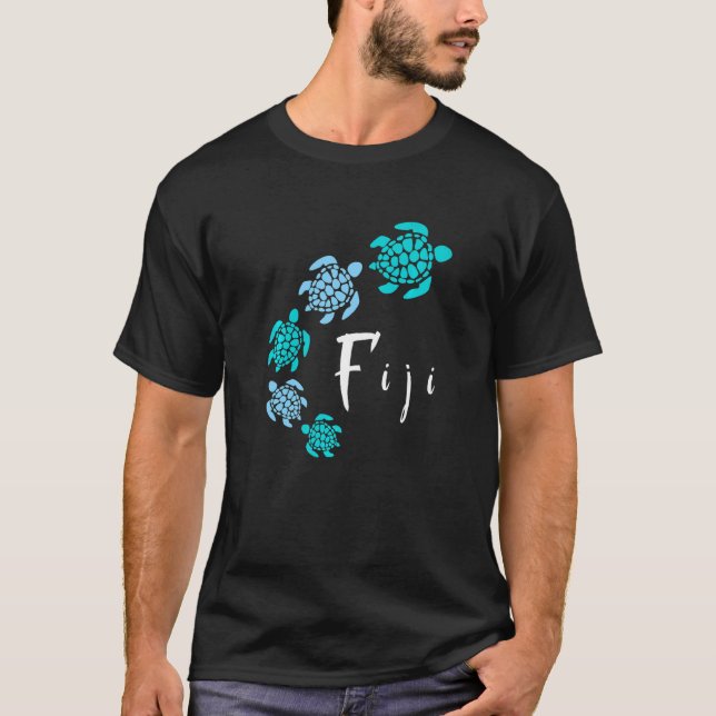 Camiseta Fiji Islands Blue Turtle Fiji (Anverso)