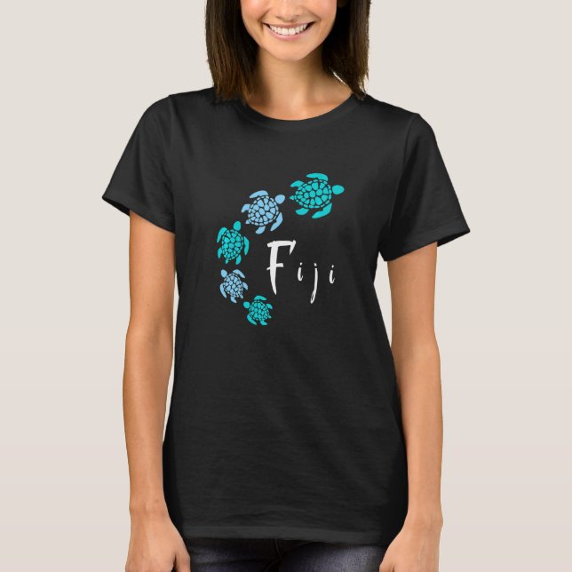 Camiseta Fiji Islands Blue Turtle Fiji (Anverso)