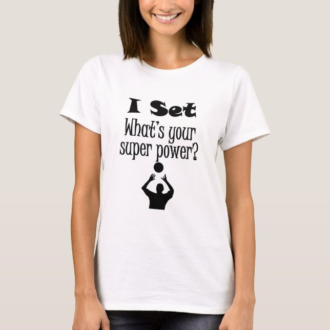 Camiseta ¿Fijo (voleibol) cuál es su superpoder? (Anverso)