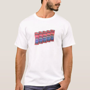 Camiseta Fila con diferentes aceites de motor del automóvil