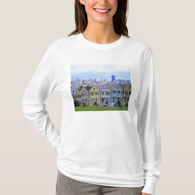 Camiseta Fila de Casas Victorianas (Anverso)